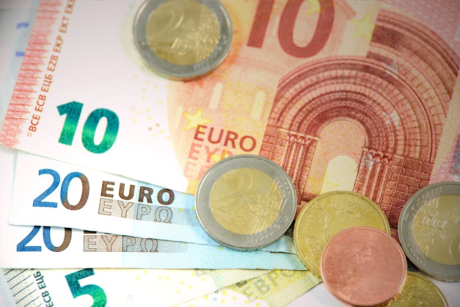 Euro banknotes representing our transparent pricing and financial security